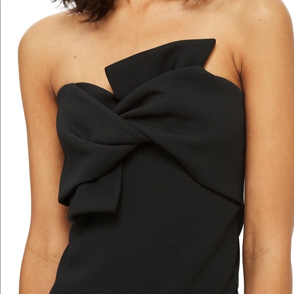 Brand new- Topshop Strapless Bow Midi Dress - Picture 2 of 4